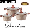 Zio Set Cookware Granit Line Wooden Z-8170-22