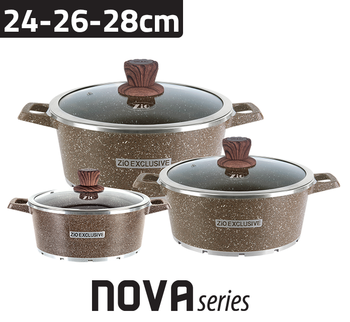 Zio Cooking pot set Granit Z-8400-28