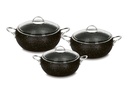 Lavonni 3-Piece Casserole Set with Black Metal Handle