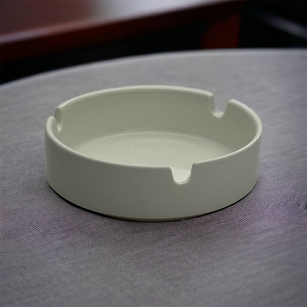 Ash-Tray White Ceramic