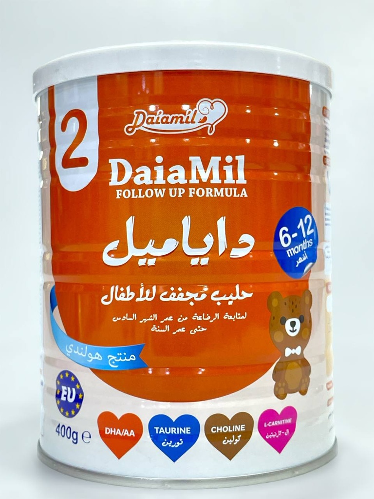 دایامیل 2 شیری تۆزی 400g