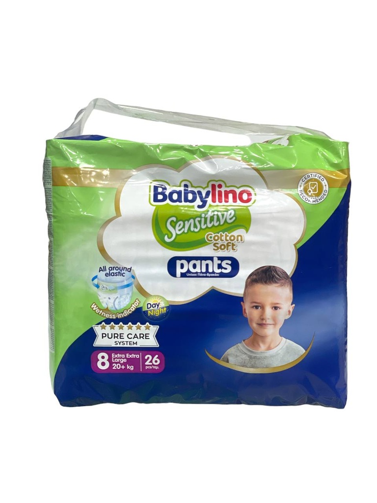 Babylino Sensitive Pants Diapers No.8 - 26Pcs