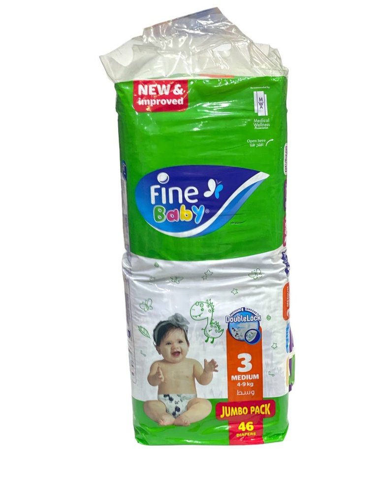 Fine Baby Diapers No.3 -  46Pcs