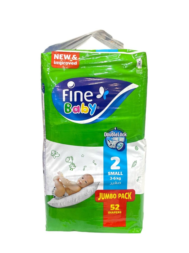 Fine Baby Diapers No.2 -  52Pcs