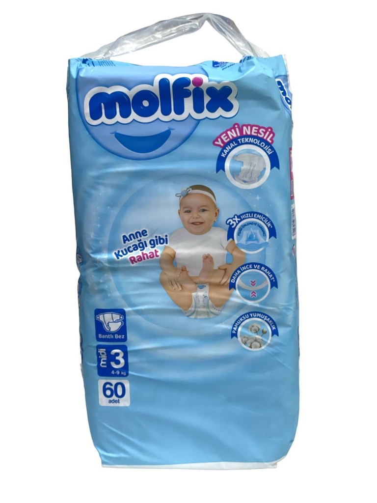 Molfix Diapers No.3 - 60Pcs