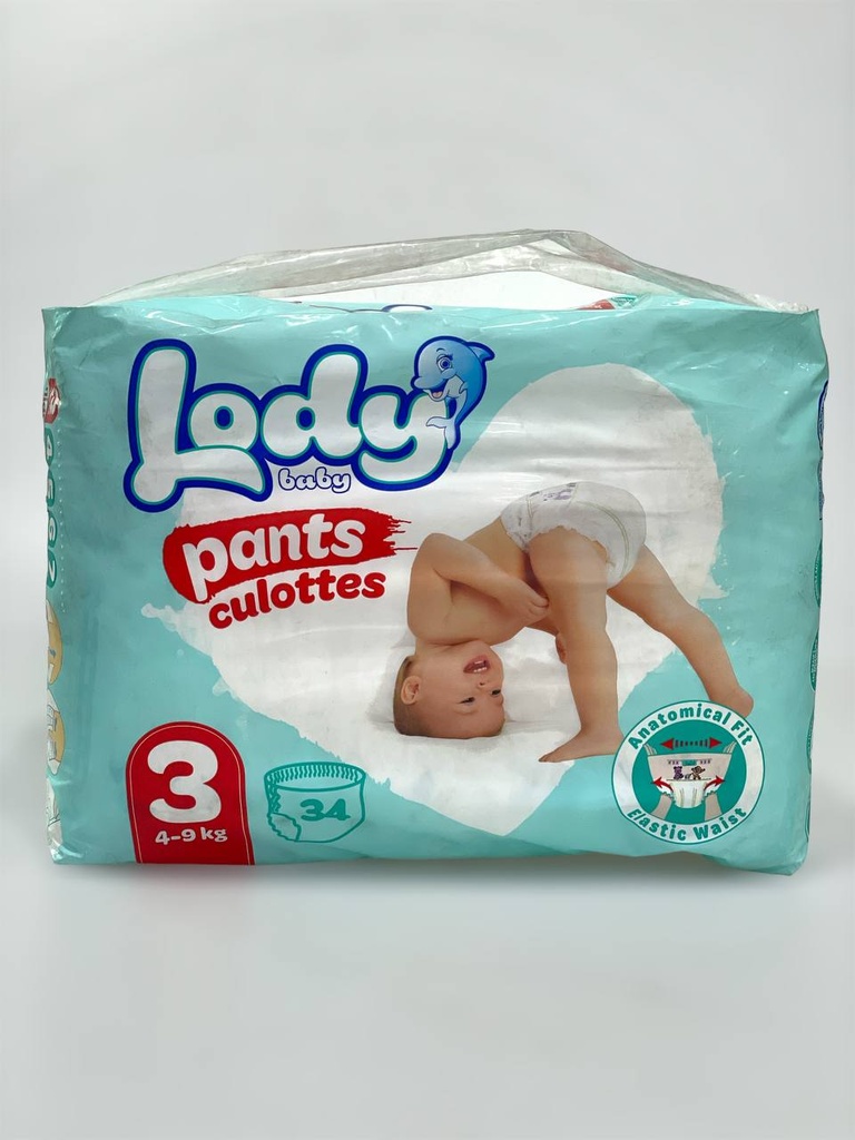 Lody Baby Pants Diaper No.3 - 34Pcs