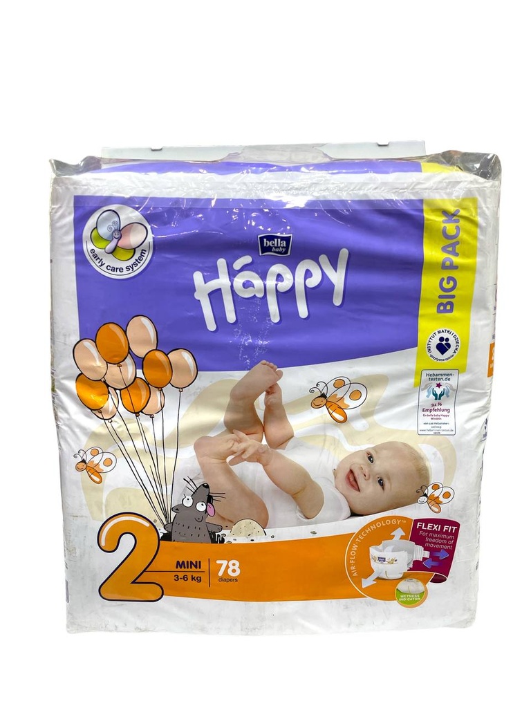 Happy Diapers No.2 - 78Pcs