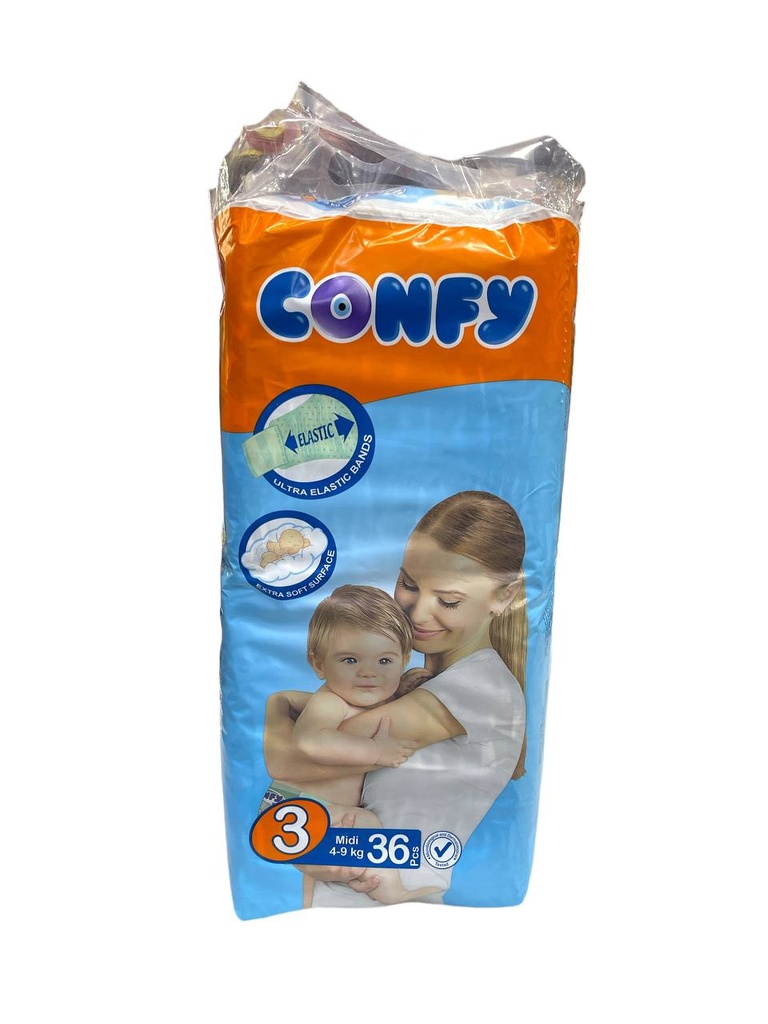 Confy Diapers No.3 - 36Pcs