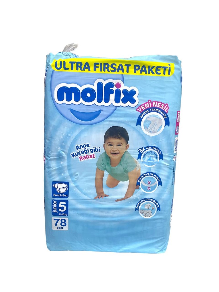 Molfix Diapers No.5 -78Pcs