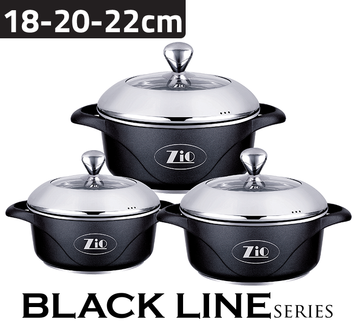 Zio Set Cookpot Black Line Z-8000-22