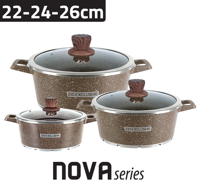 Zio Cooking pot set Granit Z-8400-26