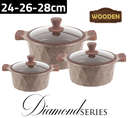 Zio Set Cookware Granit Line Wooden Z-8170-28