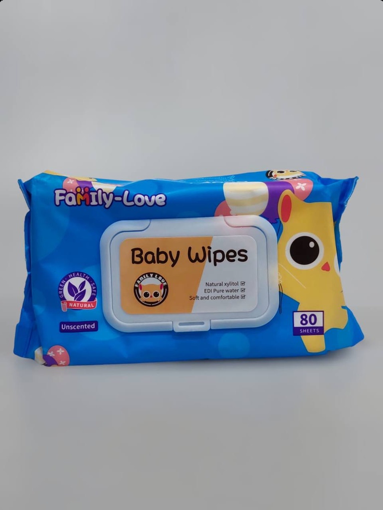 Family Love Baby Wet Wipes 80Pcs