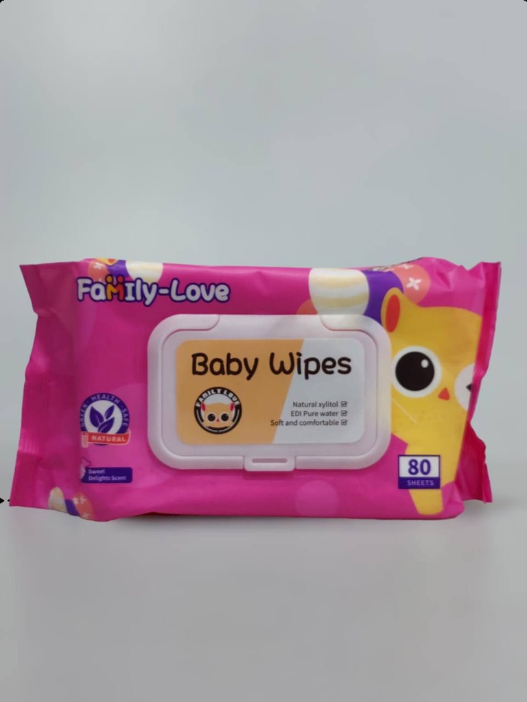 Family Love Baby Wet Wipes 80Pcs