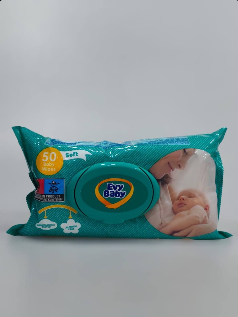 Evy Baby Baby Wet Wipes 50Pcs