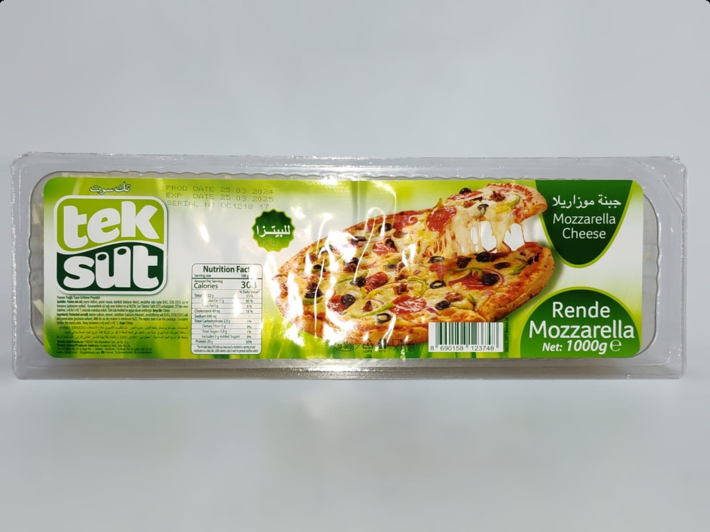 Tek Sut Rende Mozzarella 1Kg