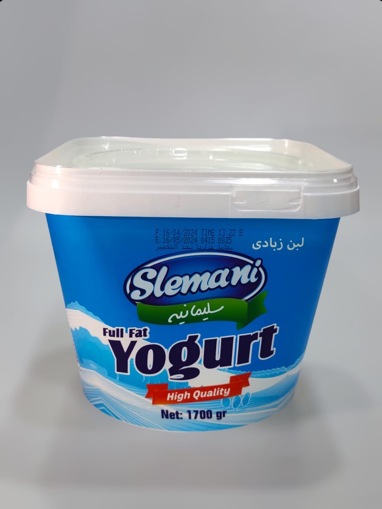 Slemani Full Fat Yogurt 1.7Kg