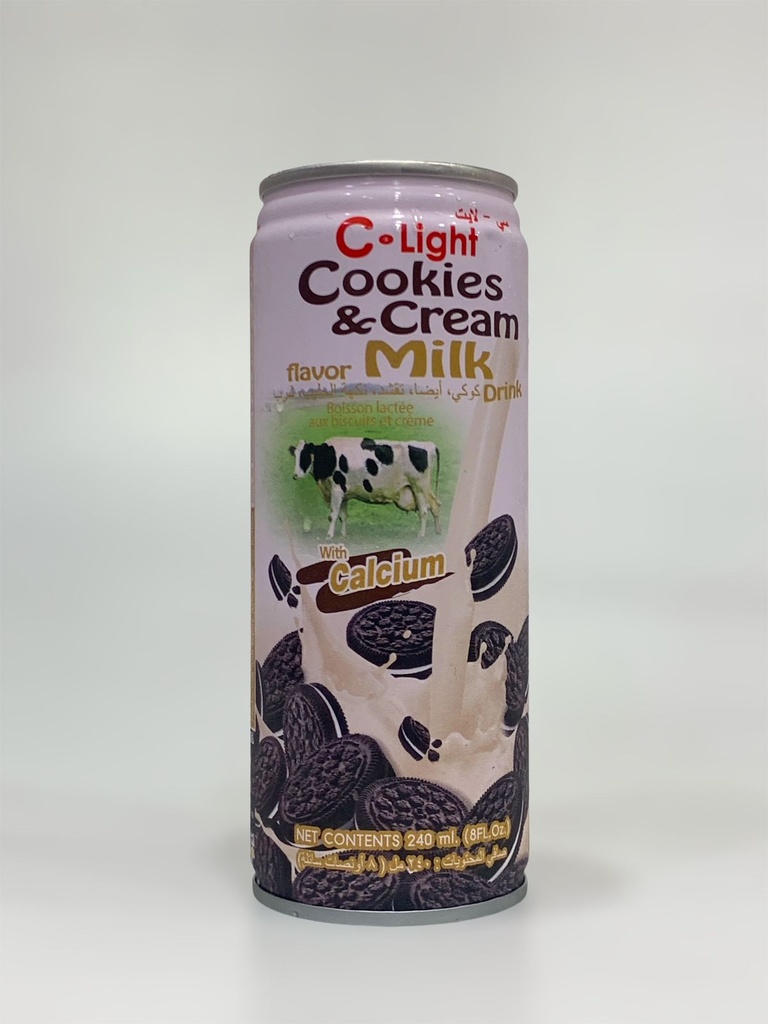 C-Light Cookies & Cream Flavor Milk Drink With Calcium 240ml