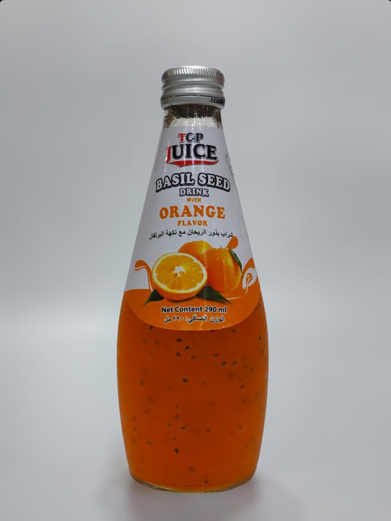 Top Juice Basil Seed Drink With Orange 290ml