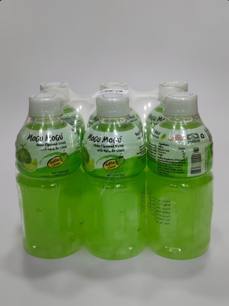 Mogu Mogu Melon Flavoured Drink With Nata De Coco  6*320ml