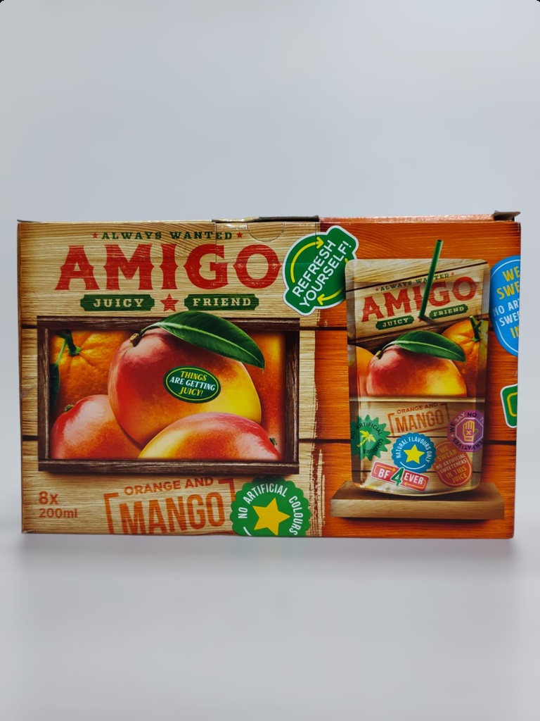 Amigo Juicy And Fruit Orange And Mango 8*200ml