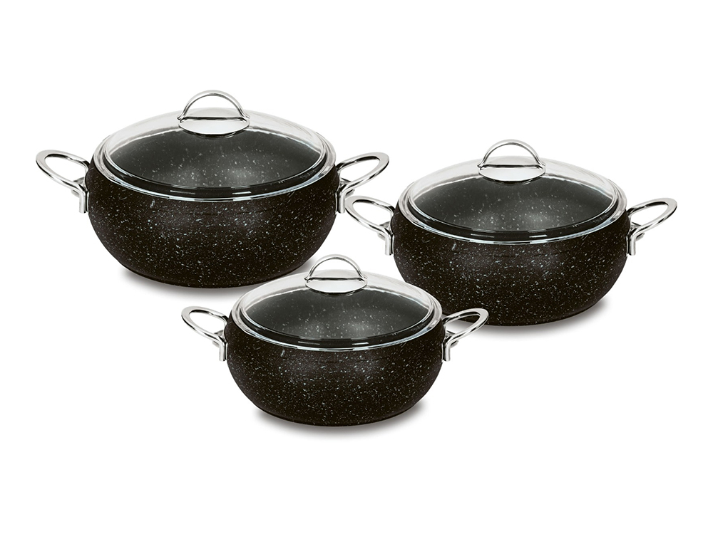 Lavonni 3-Piece Casserole Set with Black Metal Handle