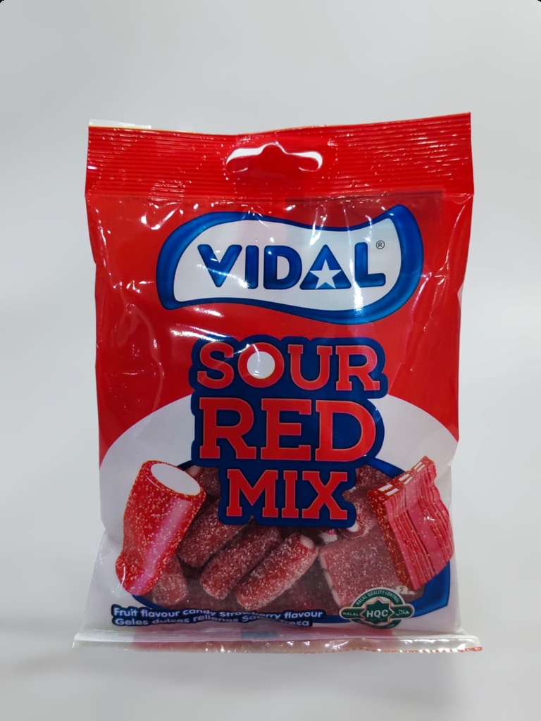 Vidal Jelle Sour Red Mix 100g