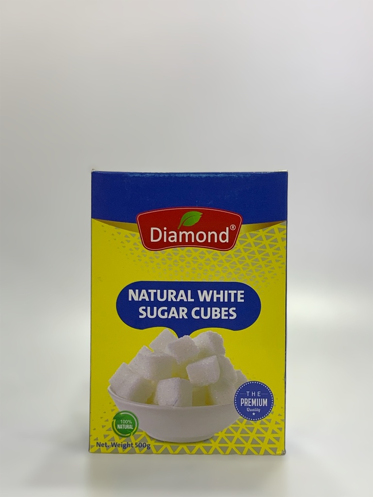 Natural White Sugar Cubes Rough Cut Diamond 500g