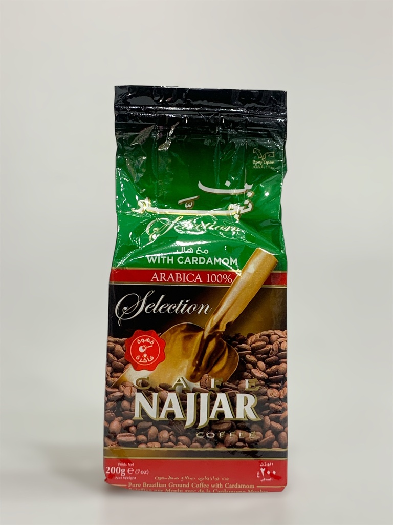 Cafe Najjar Coffee With Cardamom Arabic 100% 200g