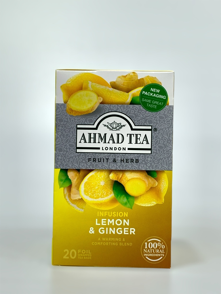 Ahmad Tea Fruit And Herb Lemon And ginger 20 Tea Bags