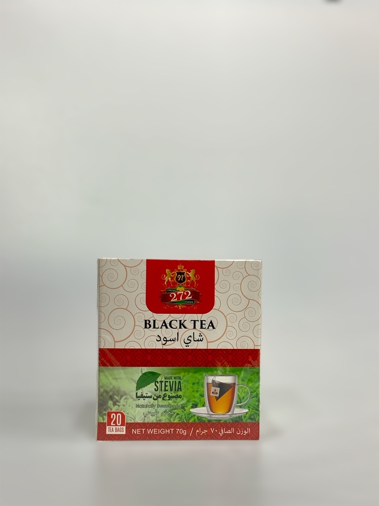 Fresh 272 Foods Black Tea With Stevia 20 Tea Bags