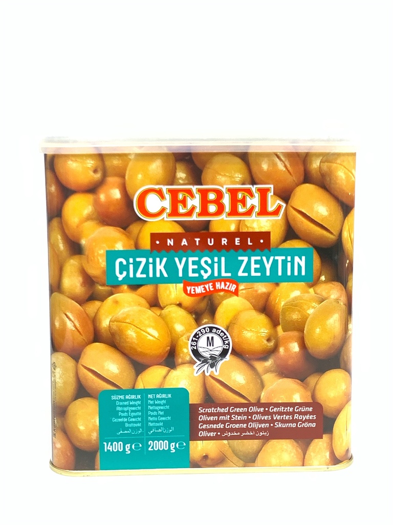 Cebel Scratched Green Olives 1.5Kg