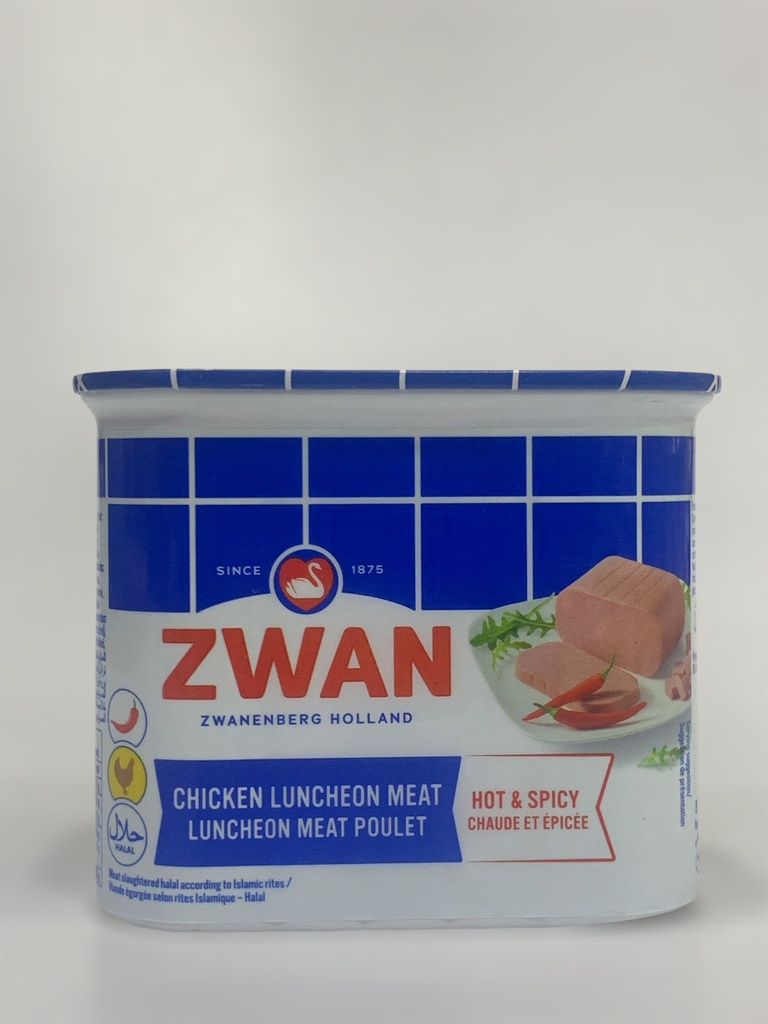 Zwan Chicken Luncheon Meat Hot And Spicy 340g