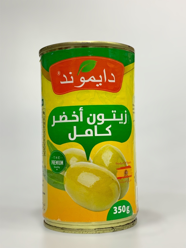 Diamond Whole Green Olives 350g