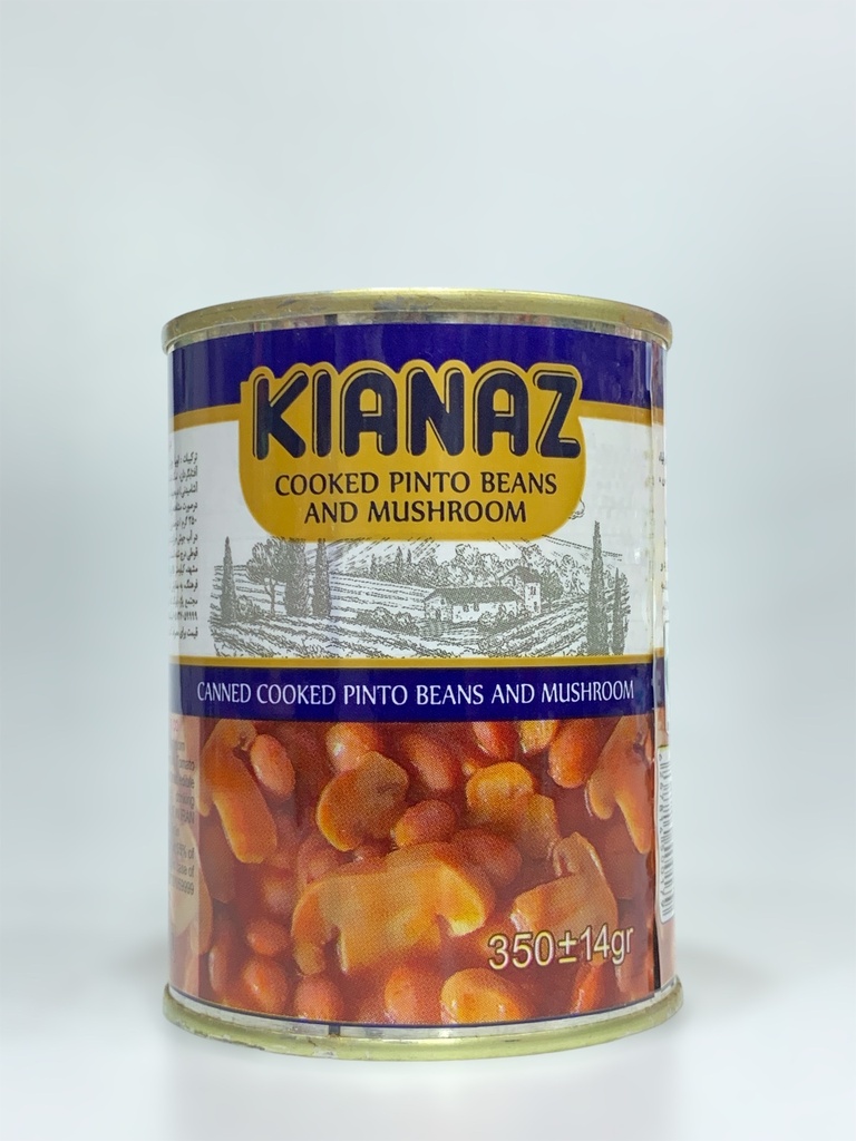 Kianaz Canned Cooked Pinto Beans And Mushroom 350g