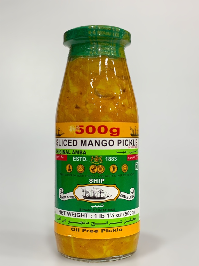 Ship Sliced Mango Pickle Original Amba 500g