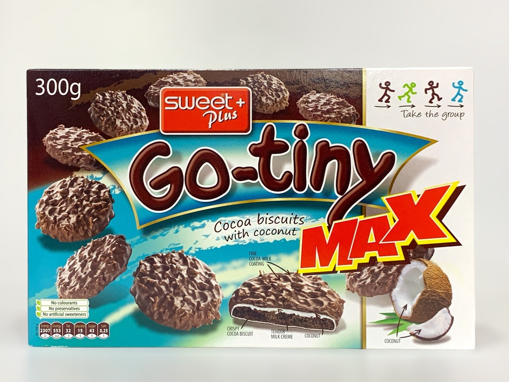 Sweet + Plus Co-Tiny Max Cocoa Biscuits With Coconut 300g