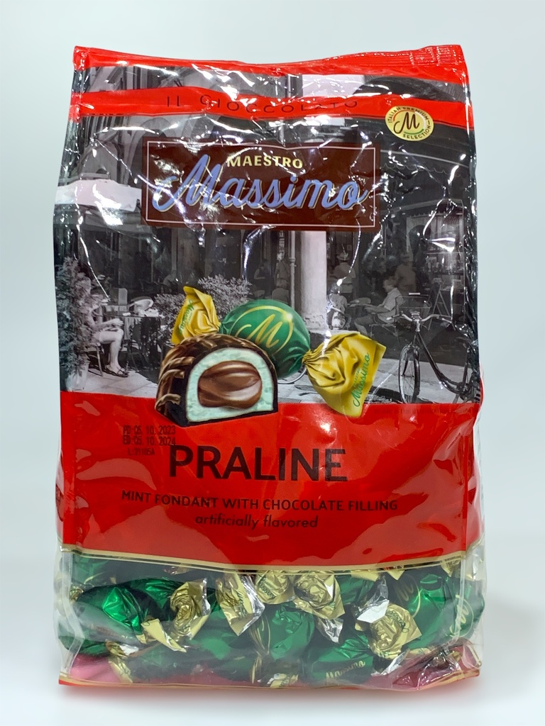 Massimo Praline Mint Fondant With Chocolate Filling Artificially Flavored 1Kg