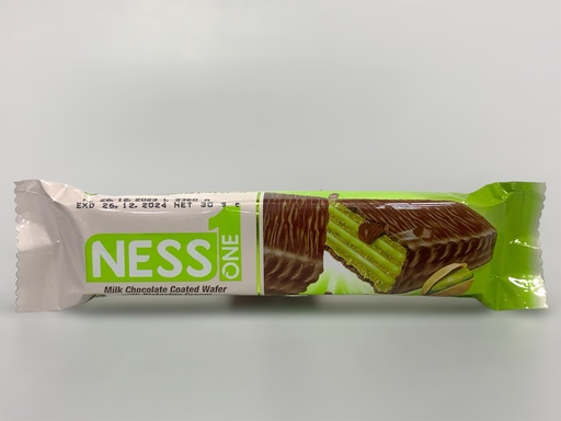 Ness One Milk Chocolate Coated Wafer With Pistachio Cream 30g