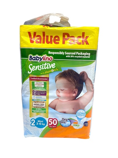 Babylino Sensitive Diapers No.2 -  50Pcs