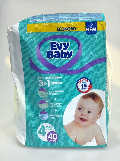 Evy Baby Diapers No.4 - 40Pcs