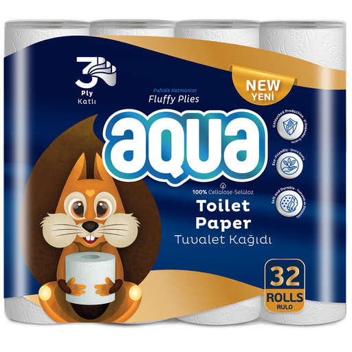 Aqua Toilet Paper 32 Rolls