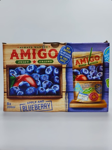 Amigo Juicy And Fried Apple And Blueberry 8*200ml