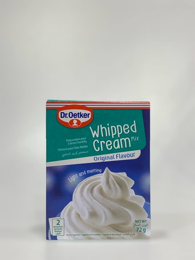 Dr Oetker Whipped Cream Mix Original Flavour 72g