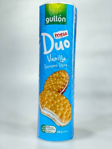 Gullon Mega Duo Crema Sabor Vainilla 500g