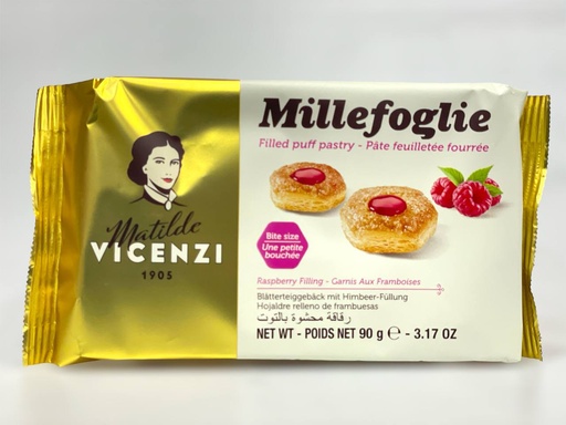 Matilde Vicenzi Millefoglie Filled Puff Pastry Raspberry 90g