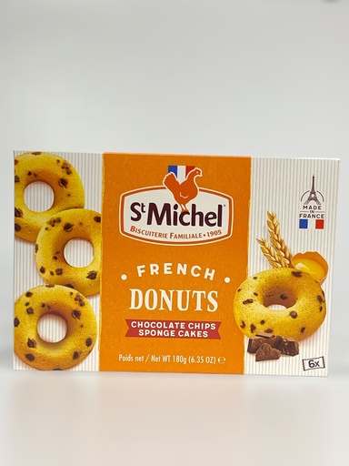 St Michel French Donuts Chocolate Chips Sponge Cakes 180g