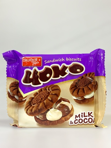 Sweet + Plus Sandwich Biscuits 4oko Milk And Cocoa 82g